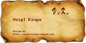 Veigl Kinga névjegykártya